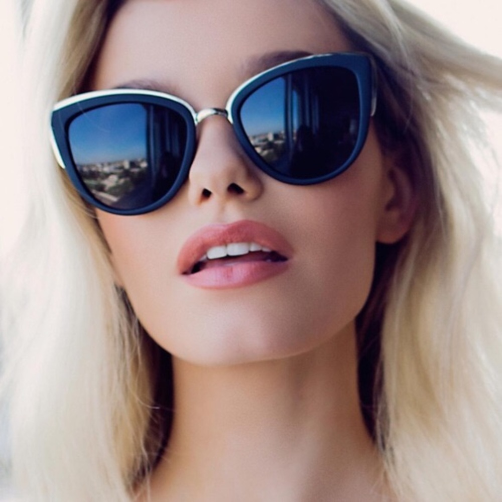 QUAY My Girl Black Cat Eye Sunglasses